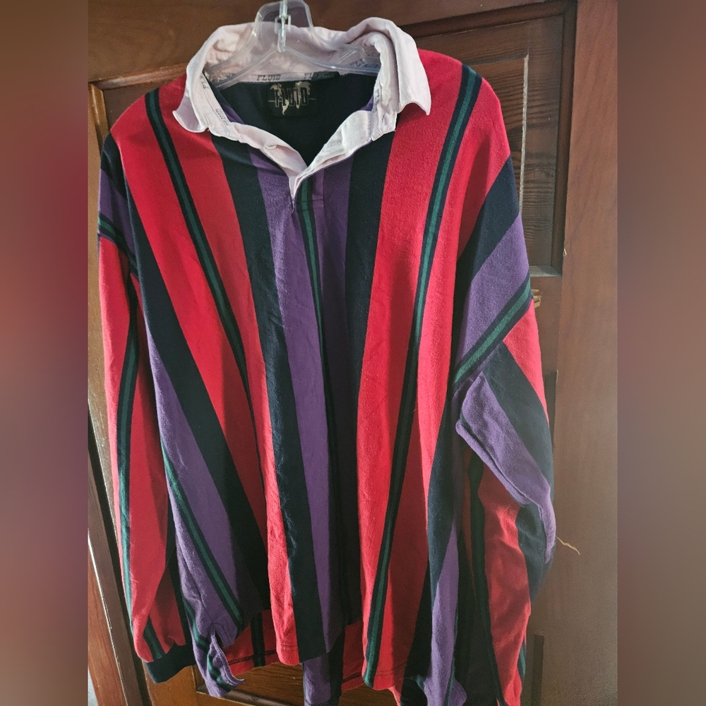 Striped Multicolor Men's Long Sleeved Polo